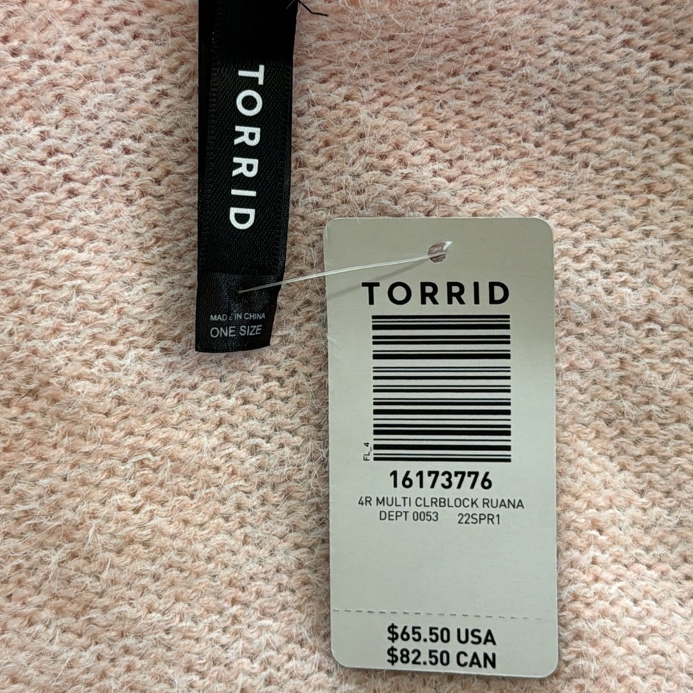 Torrid Colorblock Knit Ruana Multicolor - Picture 8 of 8